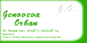 genoveva orban business card